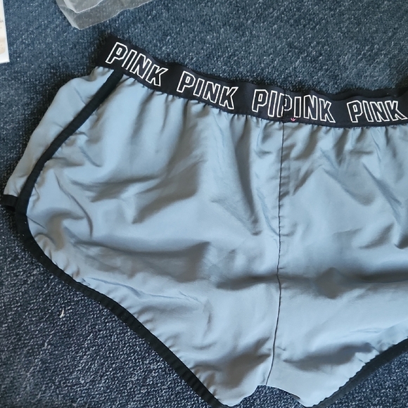 PINK Victoria's Secret Gray and Pink Athletic Shorts - Picture 6 of 12